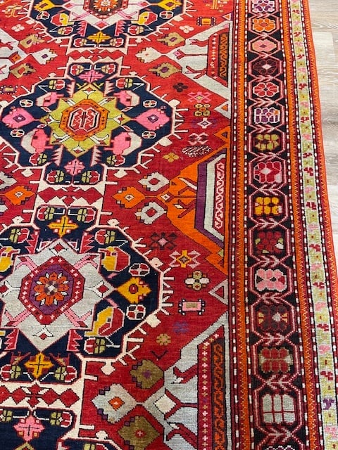 Colorful antique Karabagh Caucasian Rug-5156 - 6