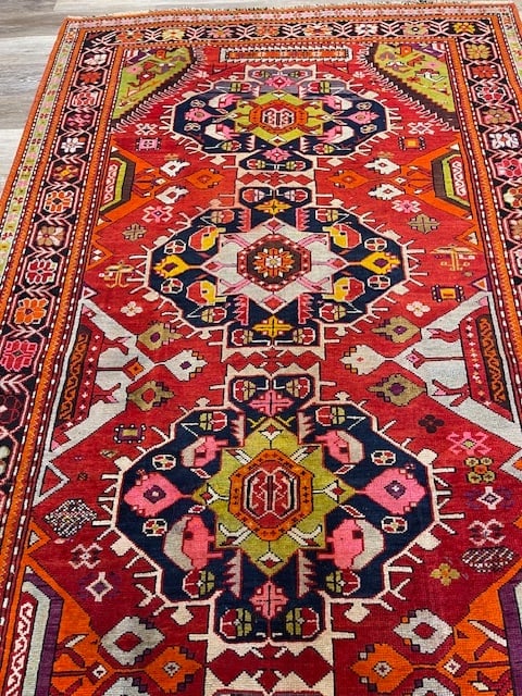 Colorful antique Karabagh Caucasian Rug-5156 - 7
