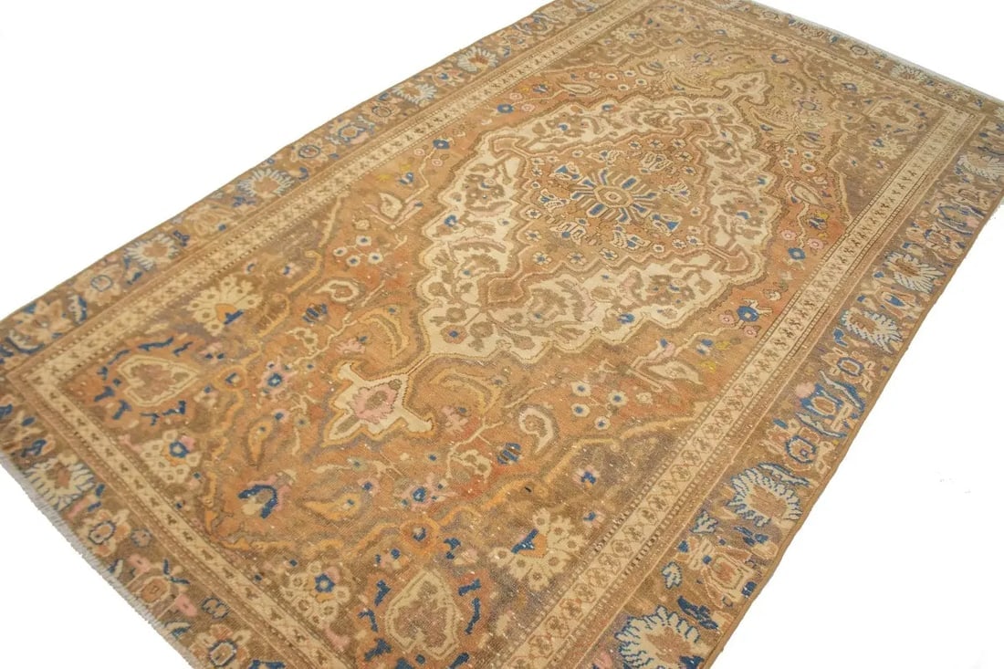 Antique Rust and Brown Floral 6X10 Lilian Persian Rug - 3