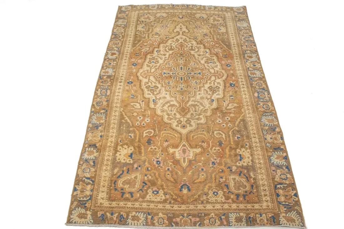 Antique Rust and Brown Floral 6X10 Lilian Persian Rug - 4