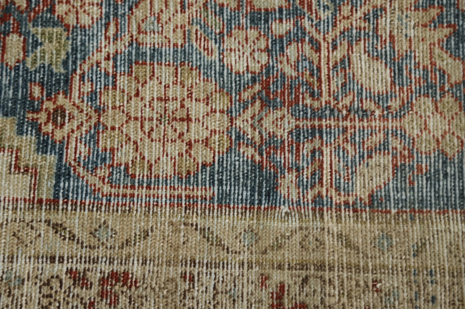 Antique Vegetable Dye Mashad Persian Runner Rug 3x9 - 10