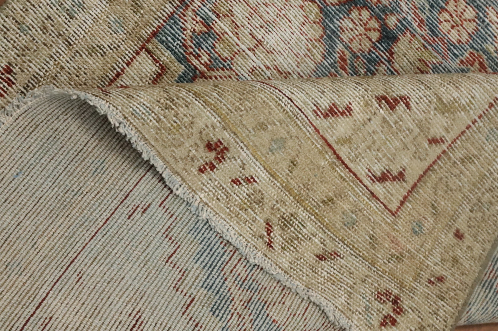 Antique Vegetable Dye Mashad Persian Runner Rug 3x9 - 14