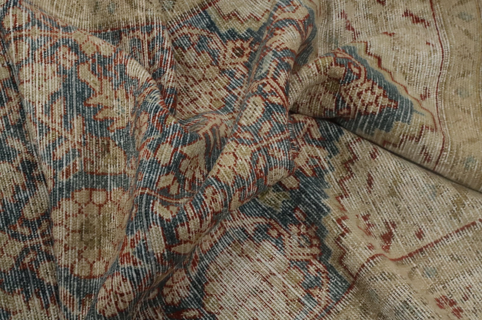 Antique Vegetable Dye Mashad Persian Runner Rug 3x9 - 15