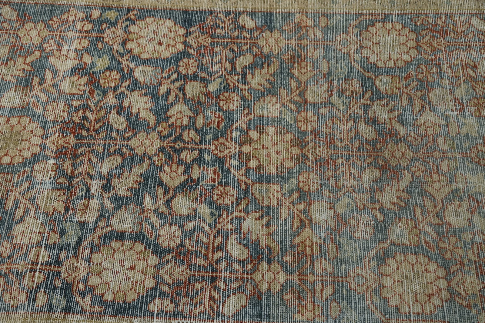 Antique Vegetable Dye Mashad Persian Runner Rug 3x9 - 5