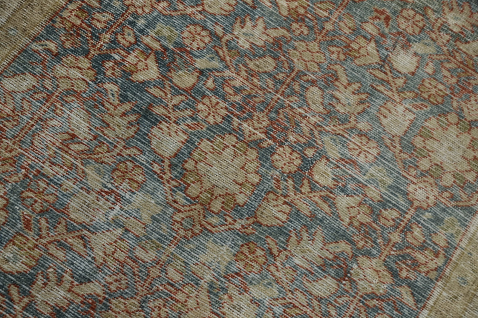 Antique Vegetable Dye Mashad Persian Runner Rug 3x9 - 6