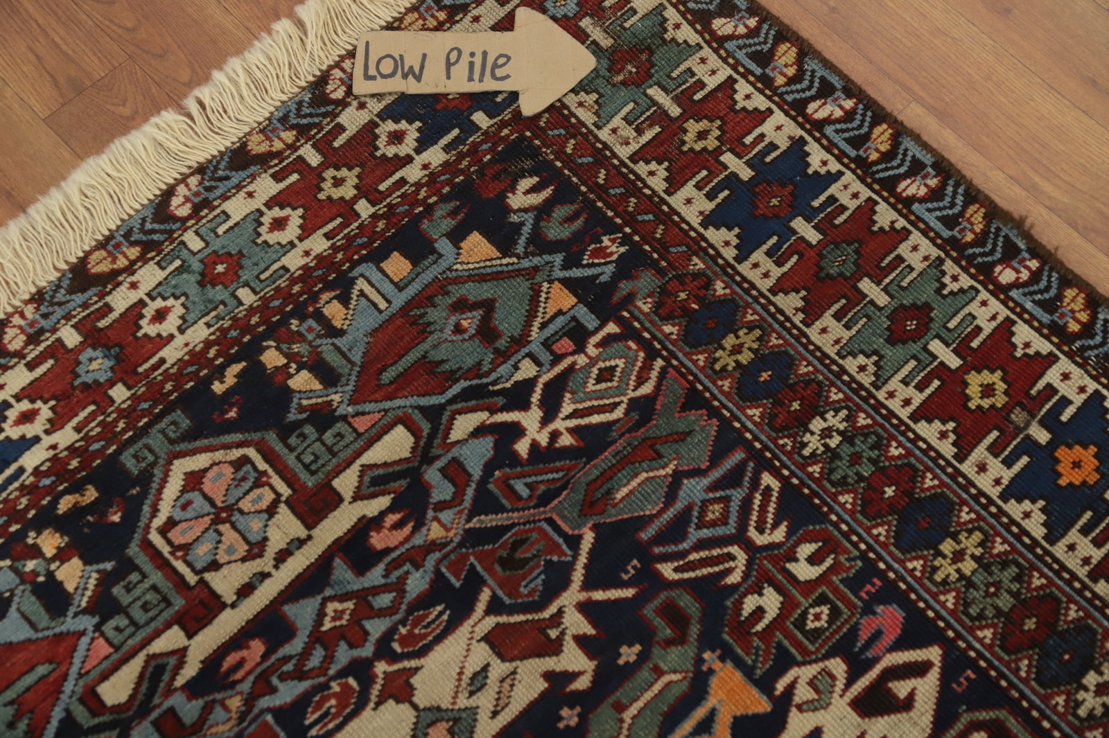 Antique Vegetable Dye Kazak Persian Rug 4x5 - 12