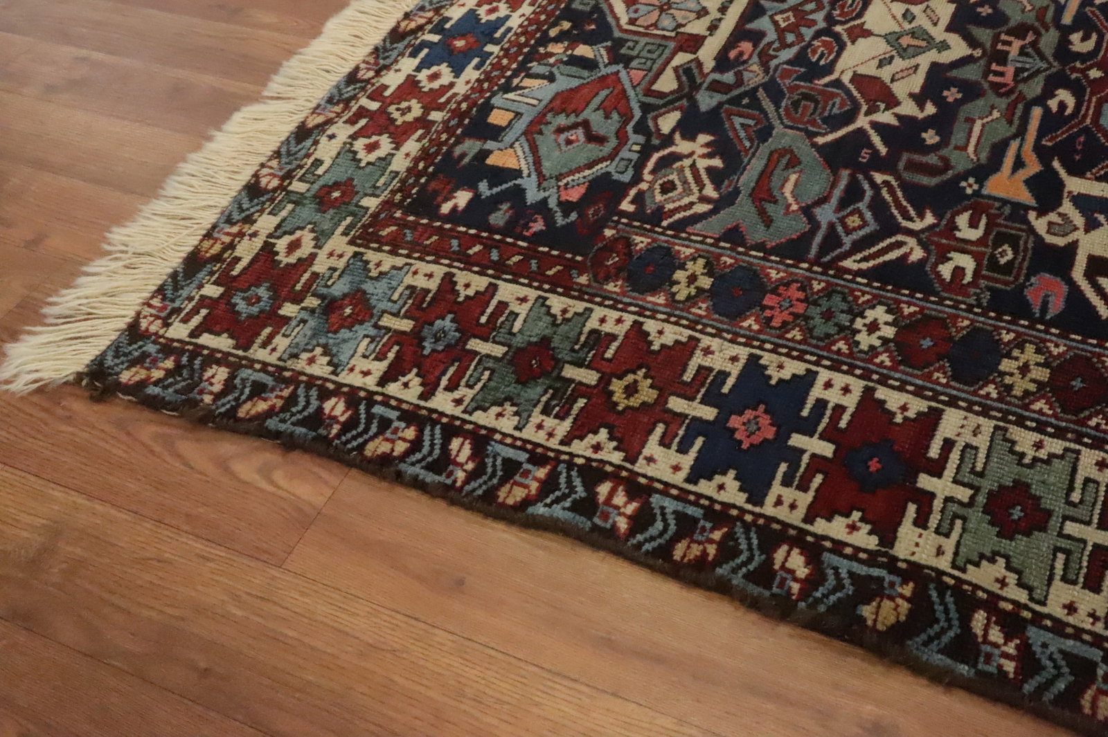 Antique Vegetable Dye Kazak Persian Rug 4x5 - 15
