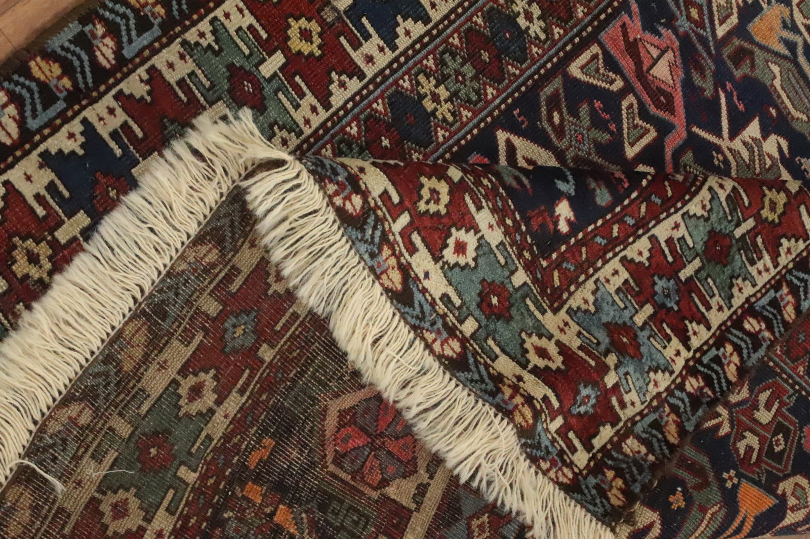 Antique Vegetable Dye Kazak Persian Rug 4x5 - 16