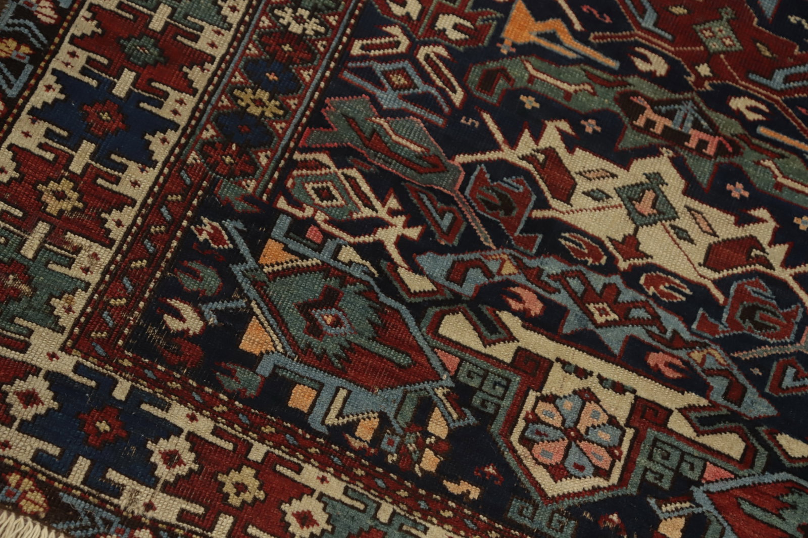 Antique Vegetable Dye Kazak Persian Rug 4x5 - 6