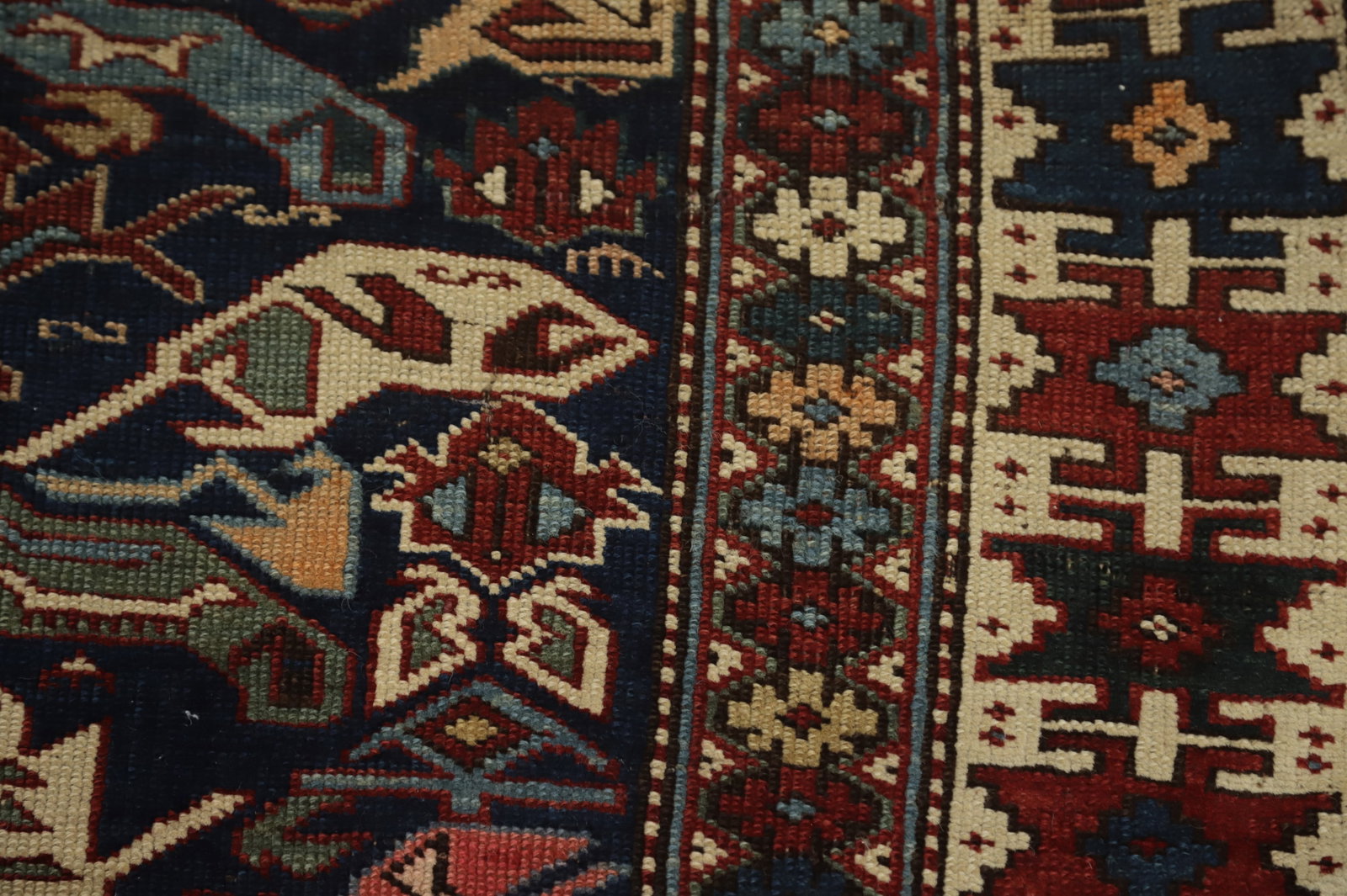Antique Vegetable Dye Kazak Persian Rug 4x5 - 8