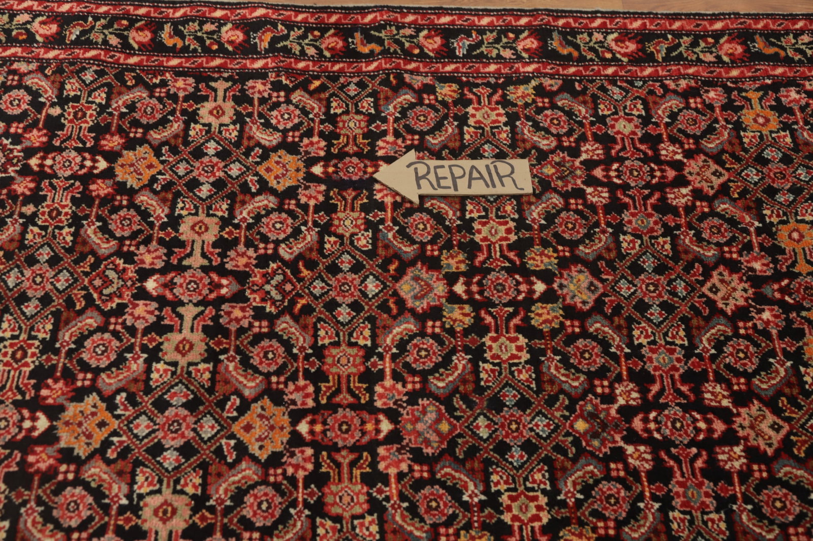Antique Karabagh Vegetable Dye Runner Rug 4x16 - 14