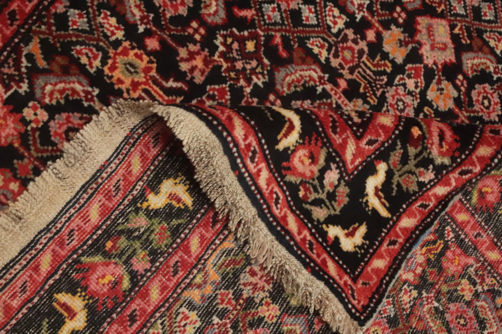Antique Karabagh Vegetable Dye Runner Rug 4x16 - 16
