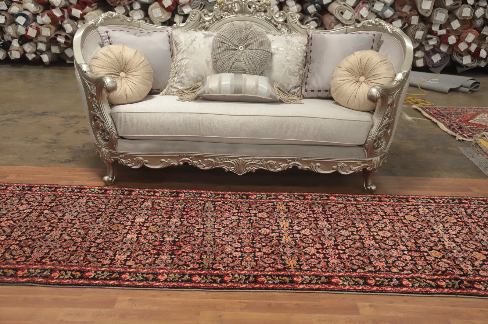 Antique Karabagh Vegetable Dye Runner Rug 4x16 - 3