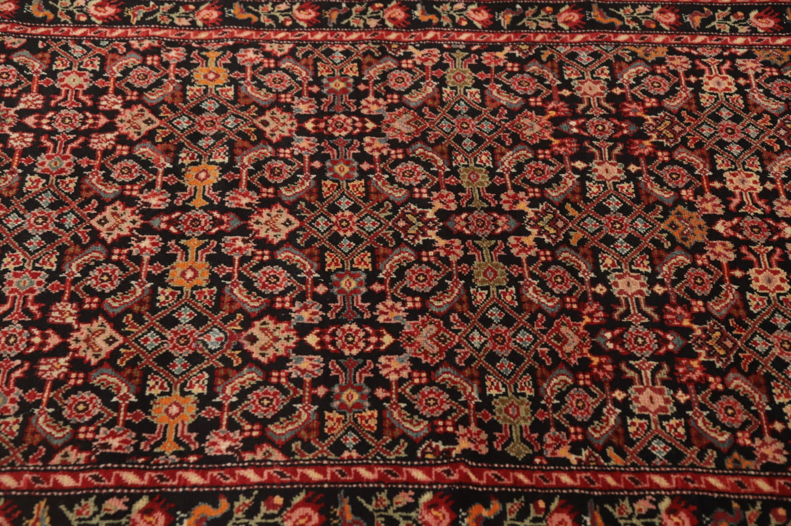 Antique Karabagh Vegetable Dye Runner Rug 4x16 - 5