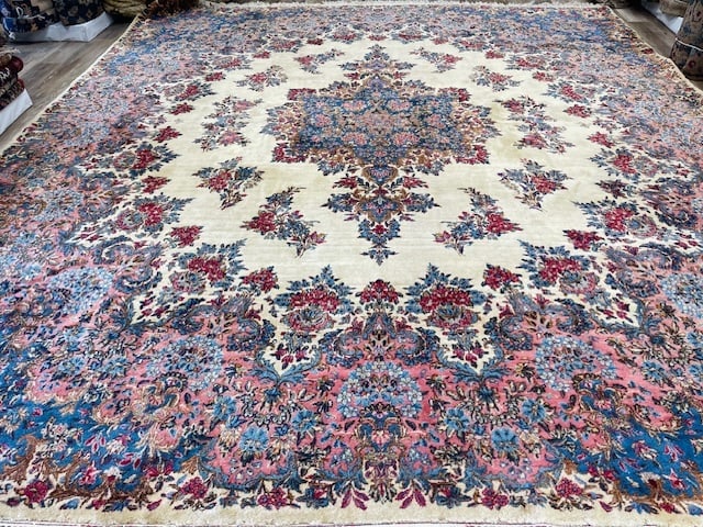 Antique Persian Kerman Rug-1531 - 9