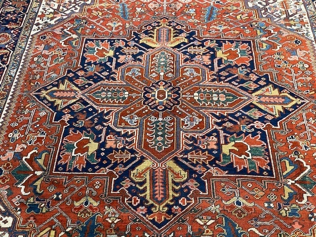 Antique Persian Heriz Rug-5186 - 10
