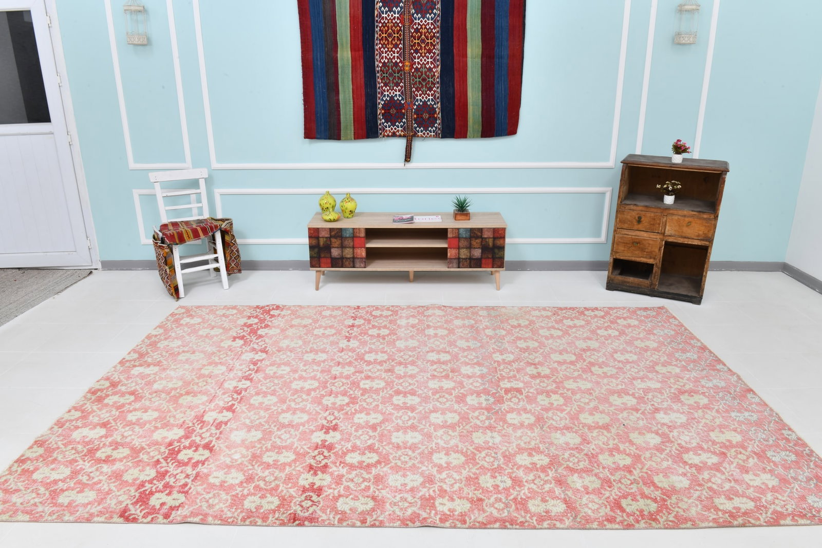 6'9'' x 11'0'' Turkish Vintage Runner Rug - 20294 - 2