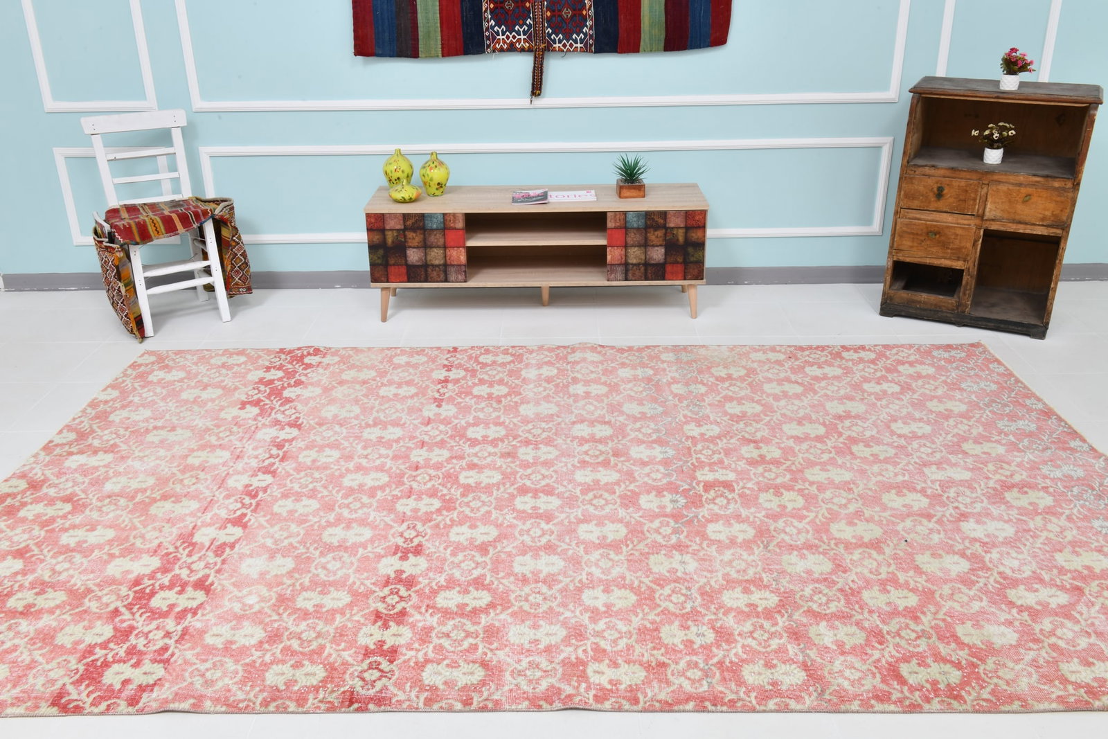 6'9'' x 11'0'' Turkish Vintage Runner Rug - 20294 - 3