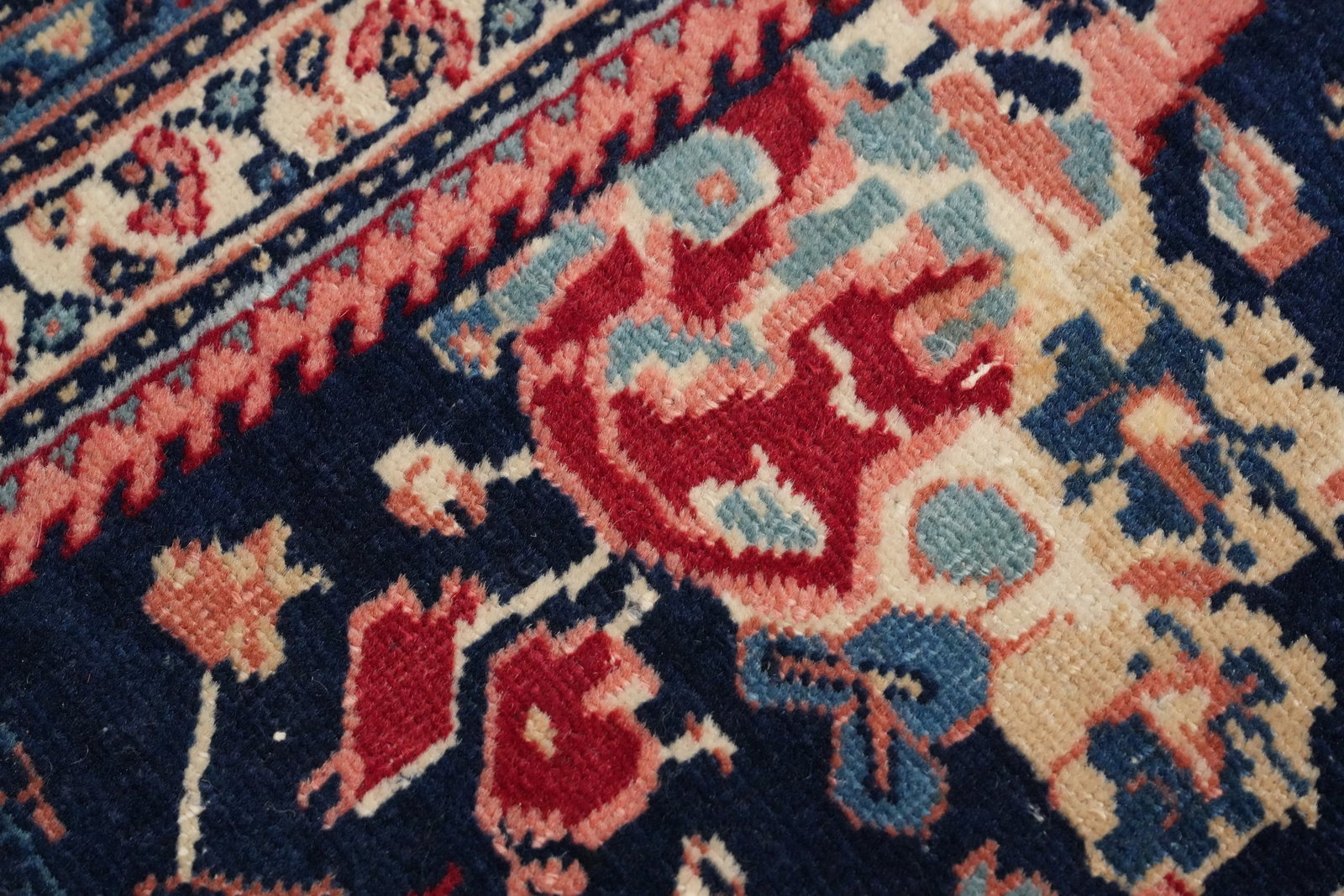Antique Vegetable Dye Sarouk Farahan Persian Rug 5x6 - 10