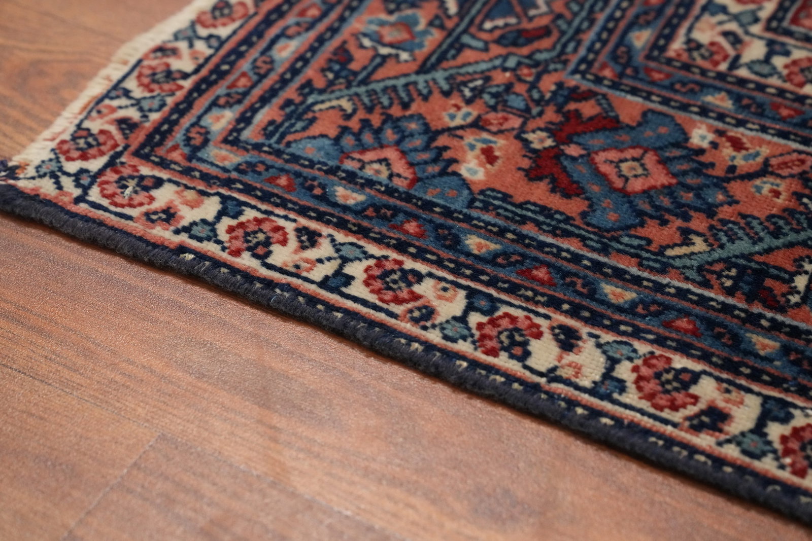 Antique Vegetable Dye Sarouk Farahan Persian Rug 5x6 - 14