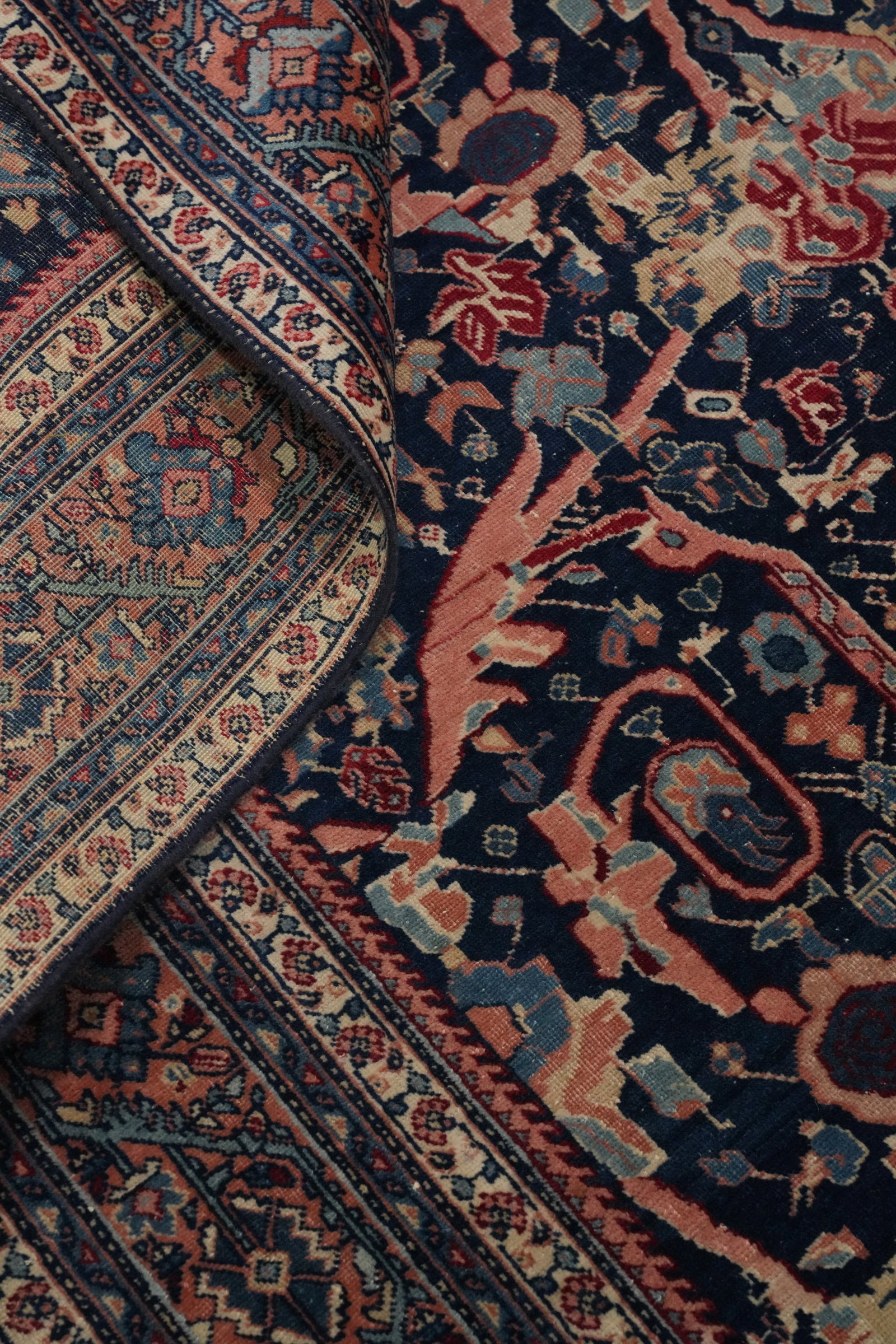Antique Vegetable Dye Sarouk Farahan Persian Rug 5x6 - 15