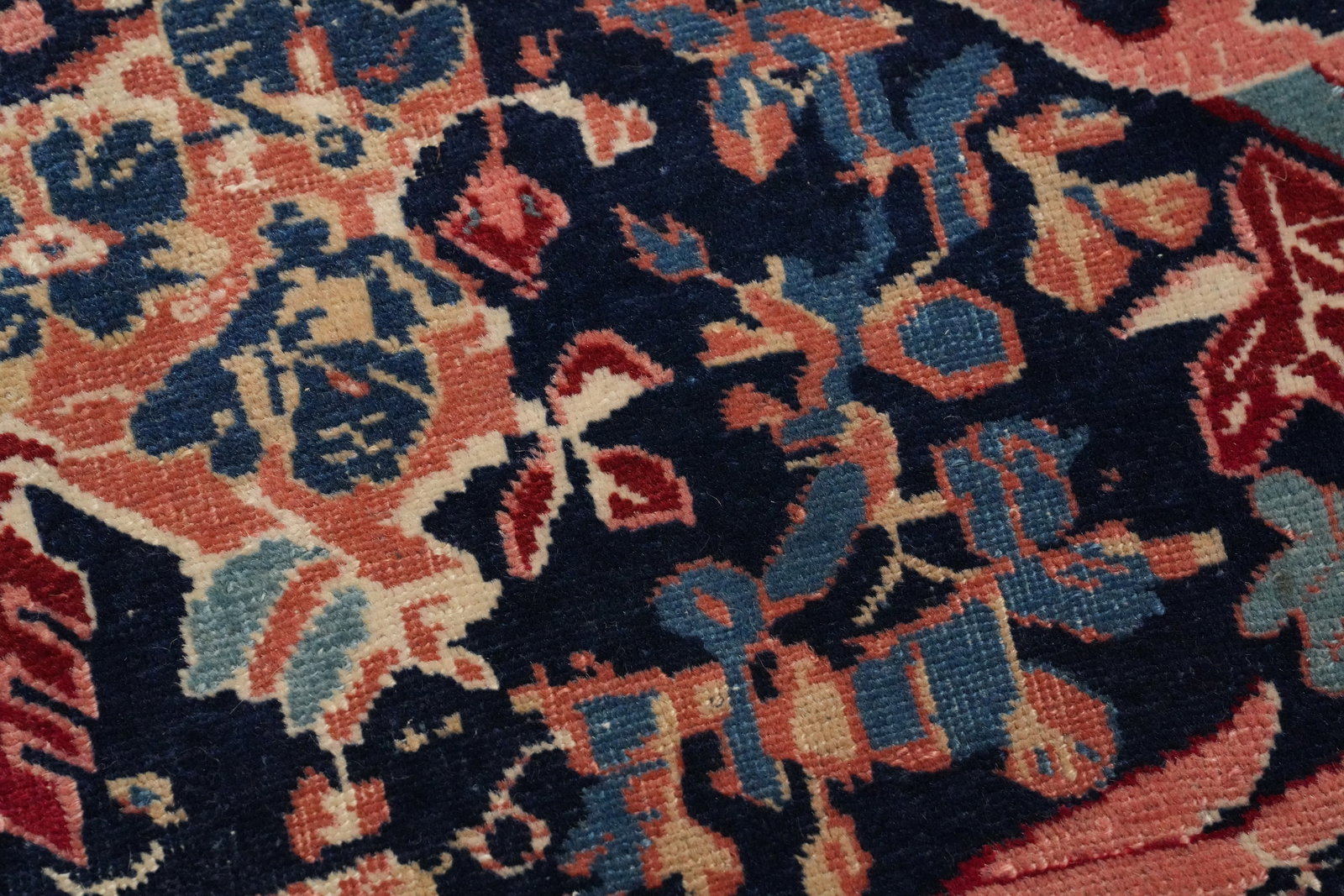 Antique Vegetable Dye Sarouk Farahan Persian Rug 5x6 - 8