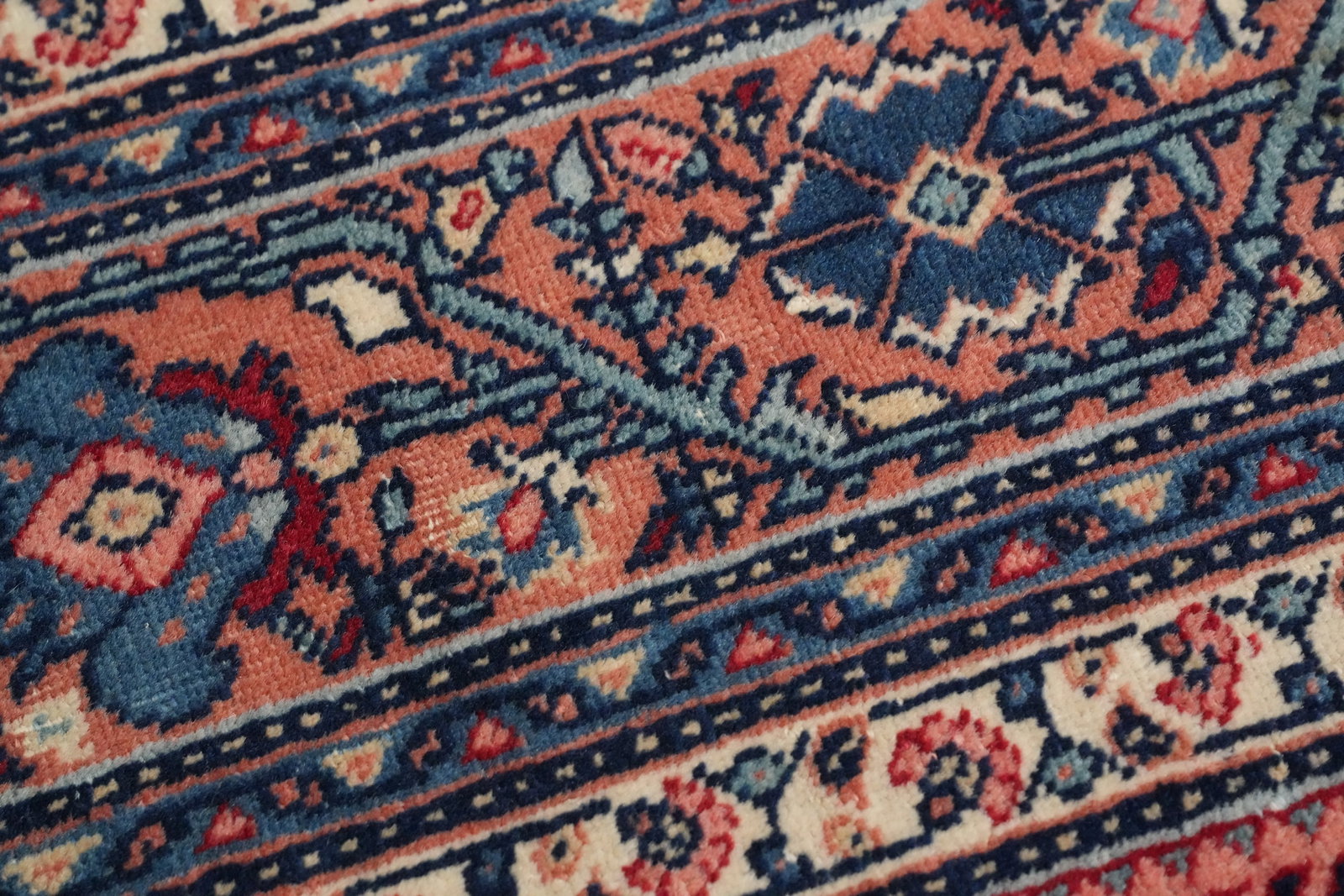 Antique Vegetable Dye Sarouk Farahan Persian Rug 5x6 - 9