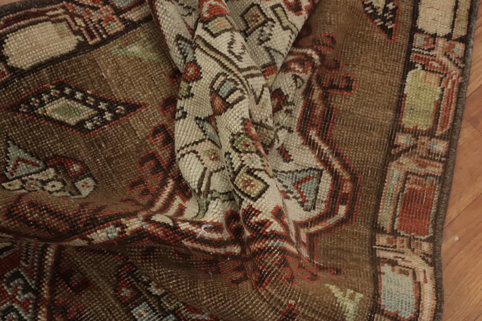 Antique Vegetable Dye Sarab Persian Runner Rug 2x14 - 15