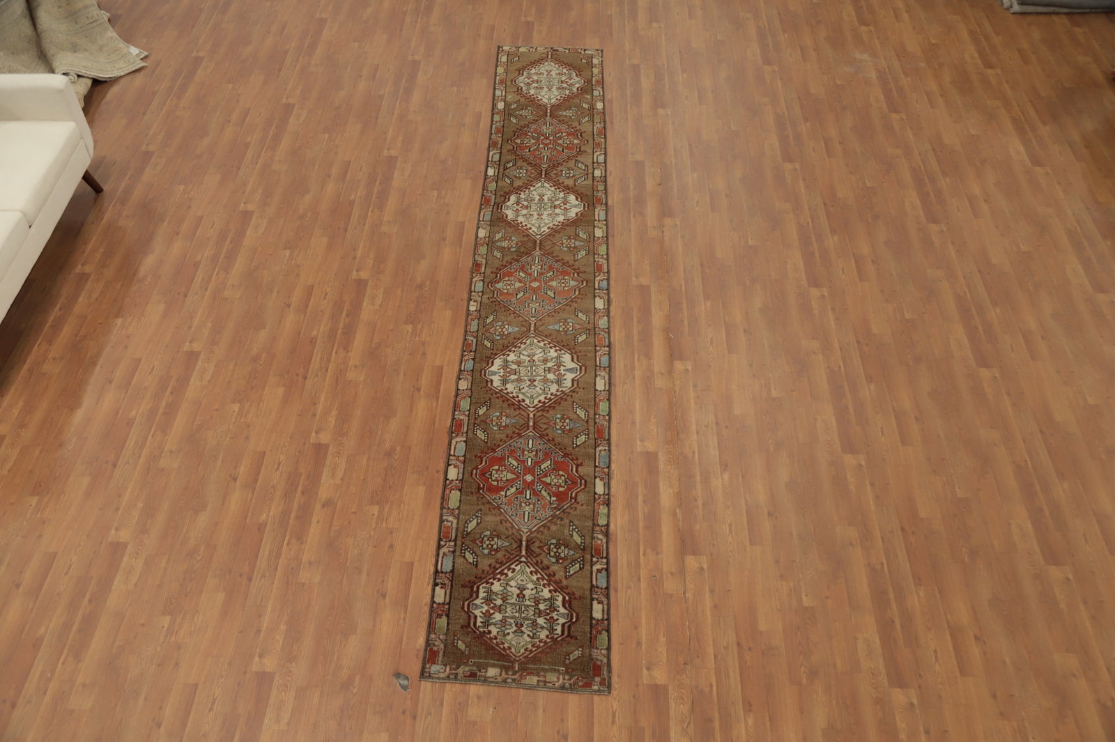 Antique Vegetable Dye Sarab Persian Runner Rug 2x14 - 2