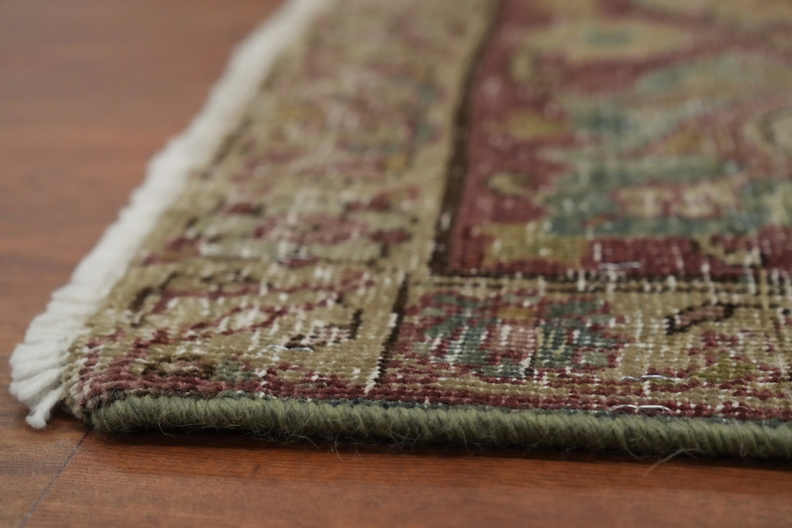 Antique Aqua Vegetable Dye Tabriz Persian Area Rug 8x11 - 13
