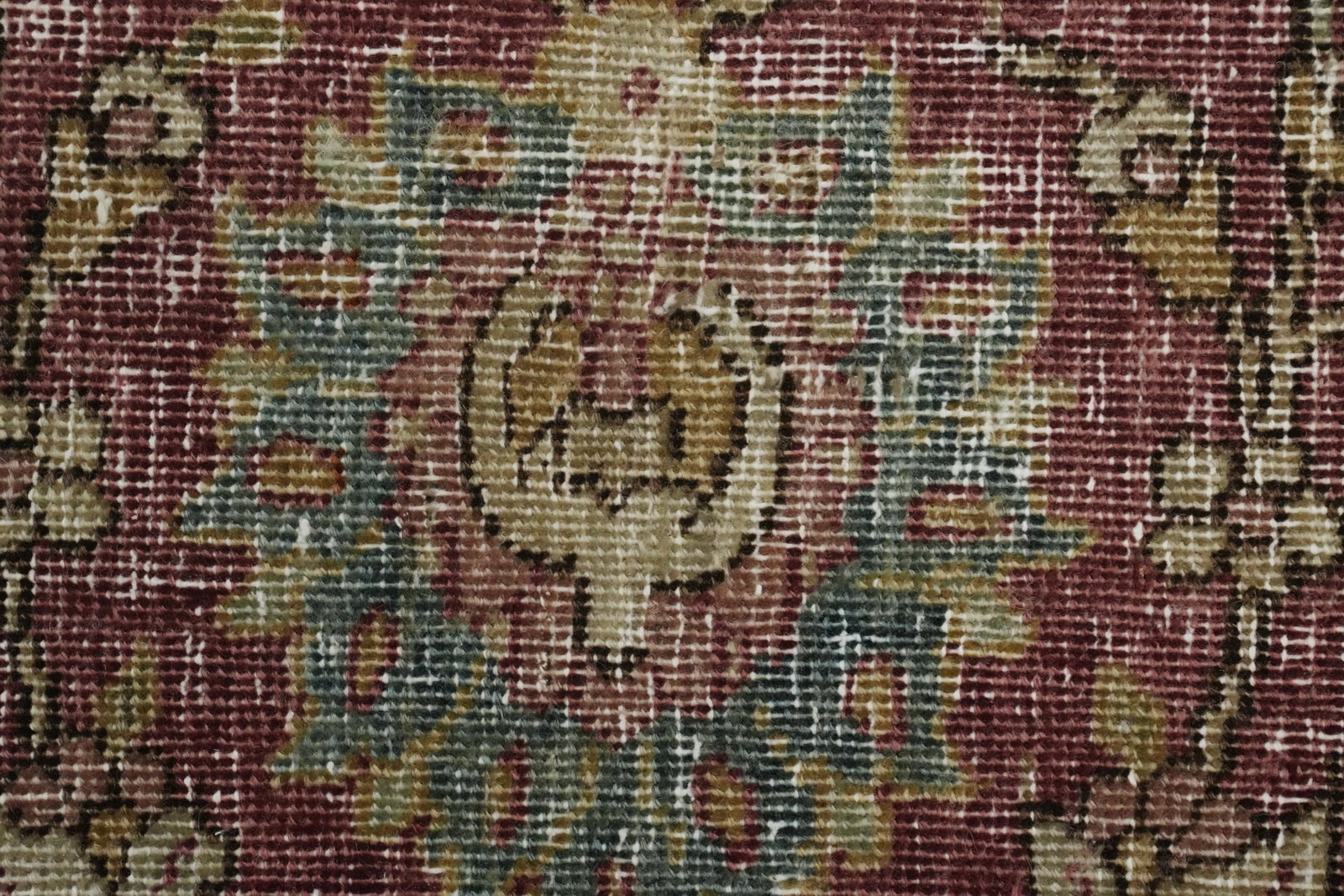 Antique Aqua Vegetable Dye Tabriz Persian Area Rug 8x11 - 8