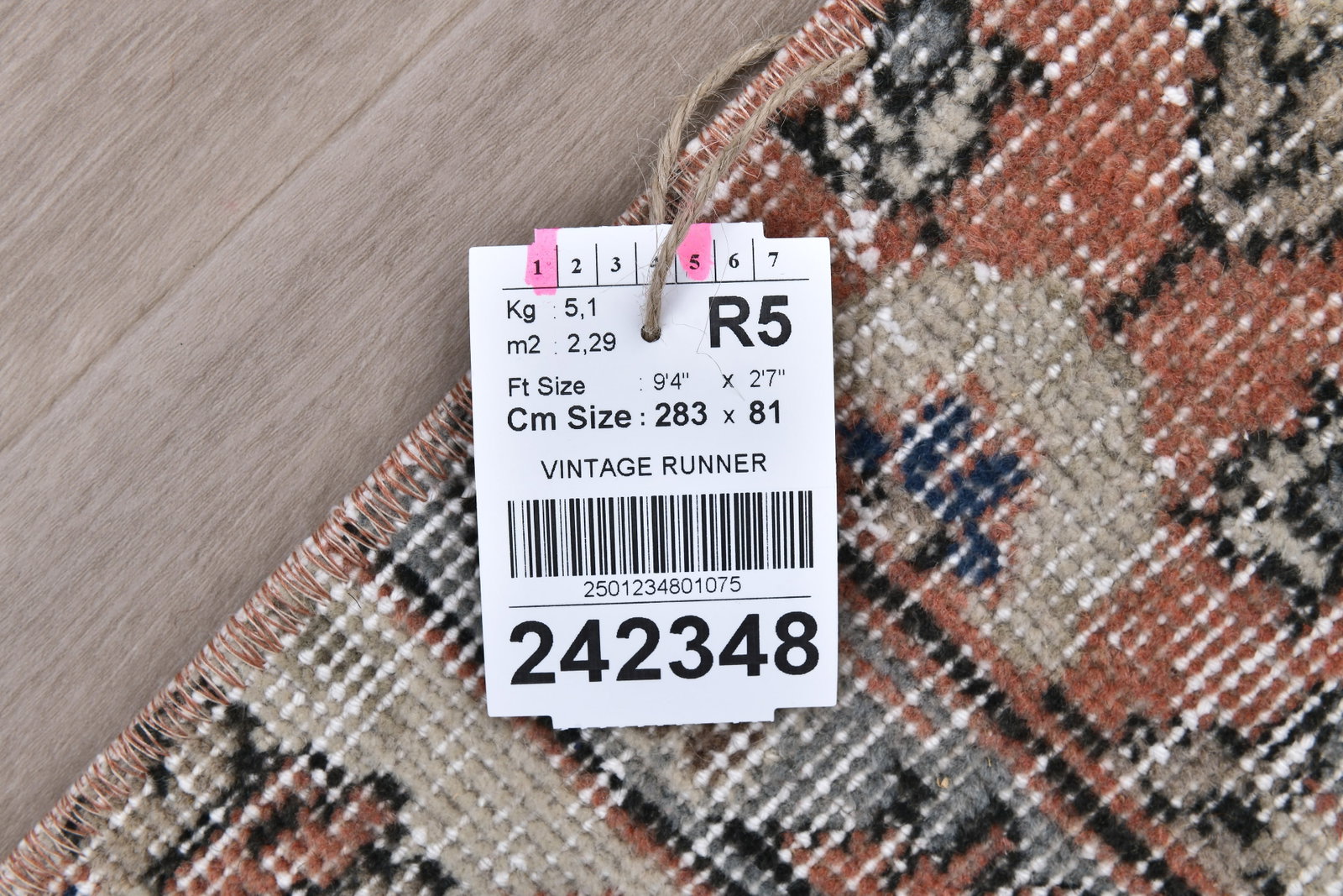 2'7'' x 9'3'' Handmade Vintage Wool Rug - 242348 - 14