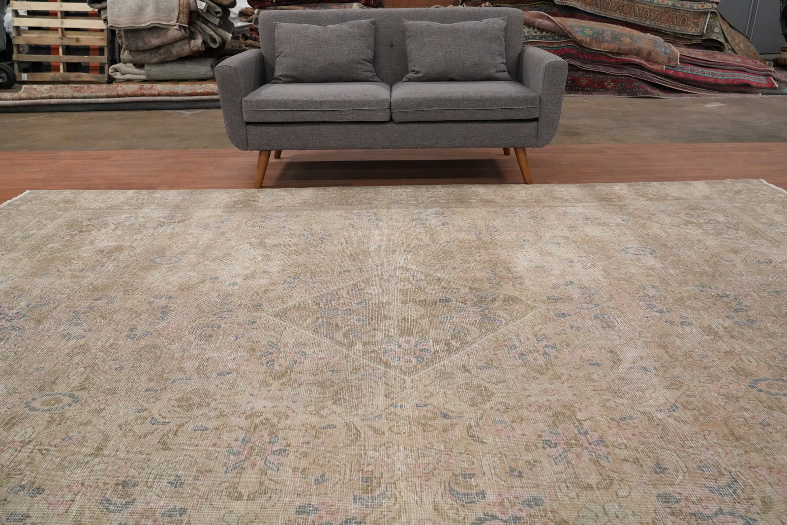 Antique Wool Joshaghan Persian Area Rug 9x12 - 3