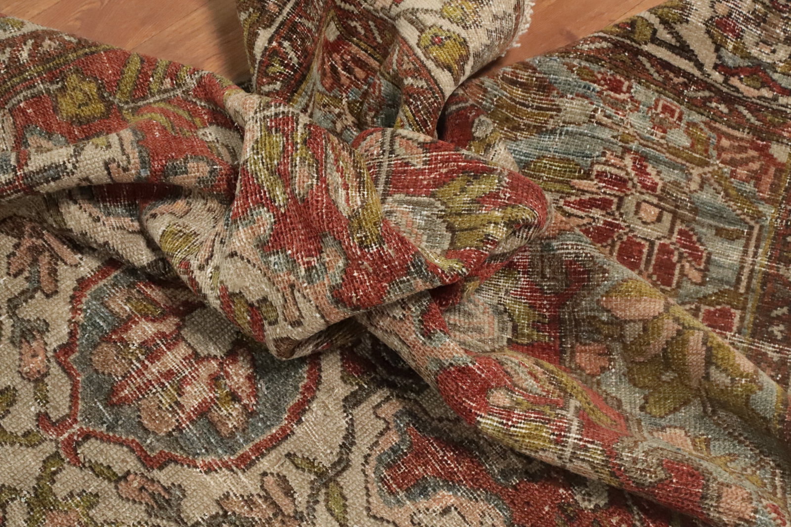 Vegetable Dye Antique Bakhtiari Persian Rug 4x7 - 15