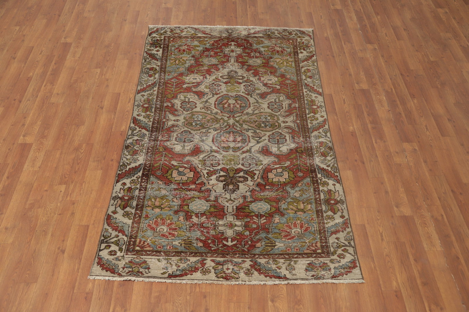 Vegetable Dye Antique Bakhtiari Persian Rug 4x7 - 2