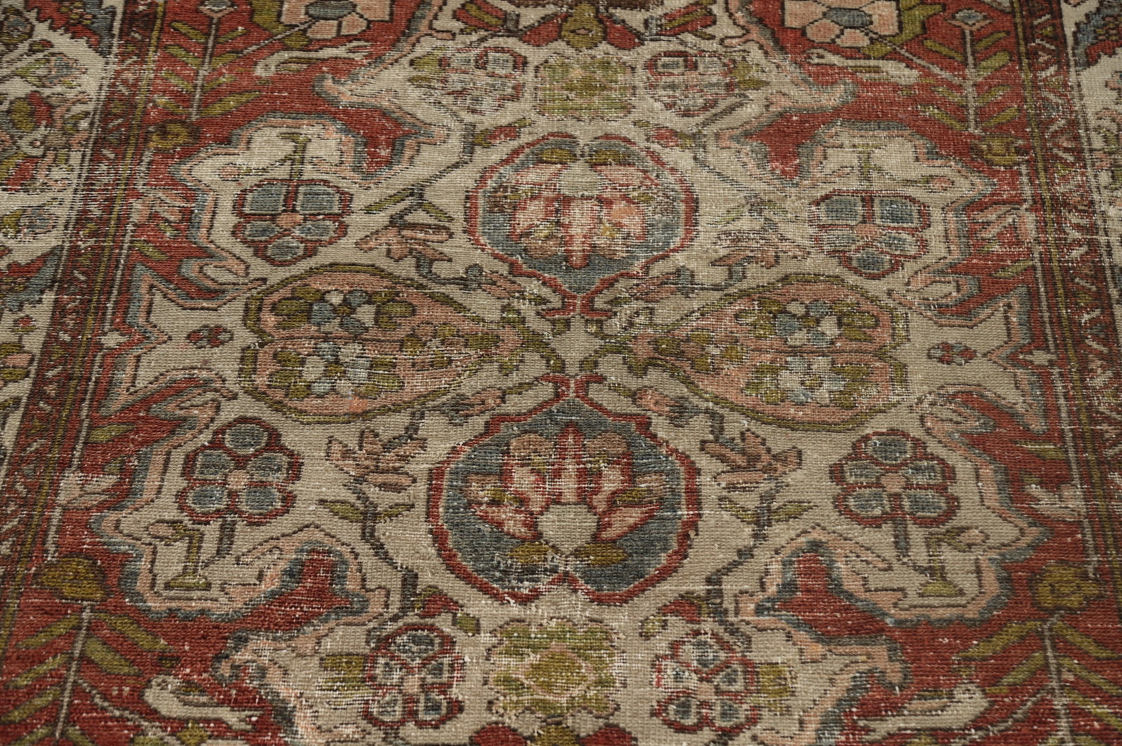 Vegetable Dye Antique Bakhtiari Persian Rug 4x7 - 5