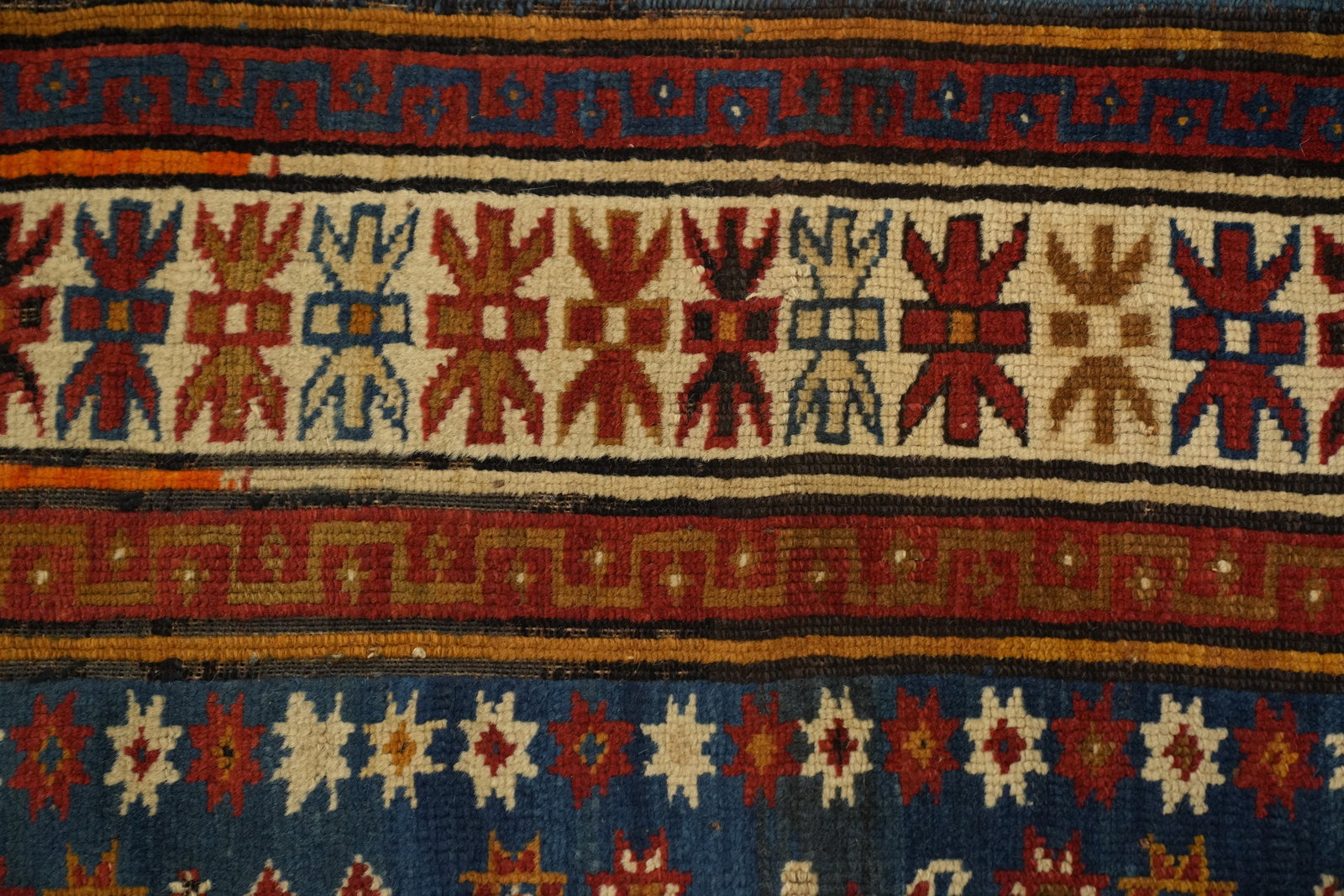 Pre-1900 Antique Kazak Vegetable Dye Rug 4x5 - 7