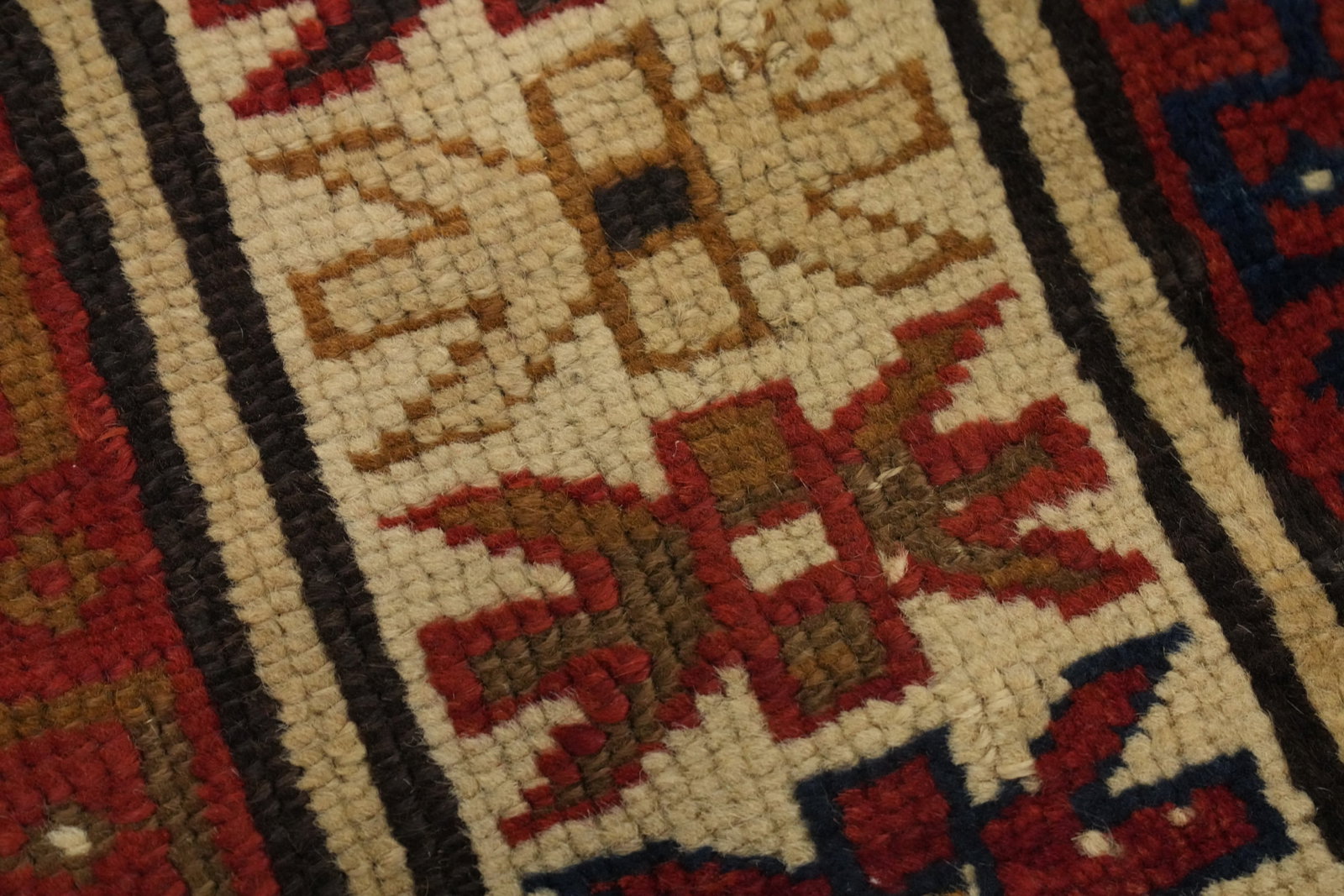 Pre-1900 Antique Kazak Vegetable Dye Rug 4x5 - 9
