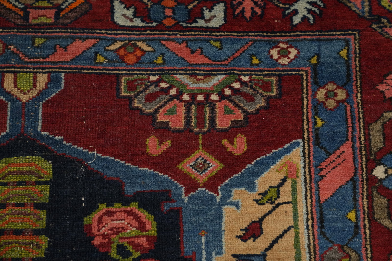 Vegetable Dye Antique Bakhtiari Persian Rug 5x7 - 7