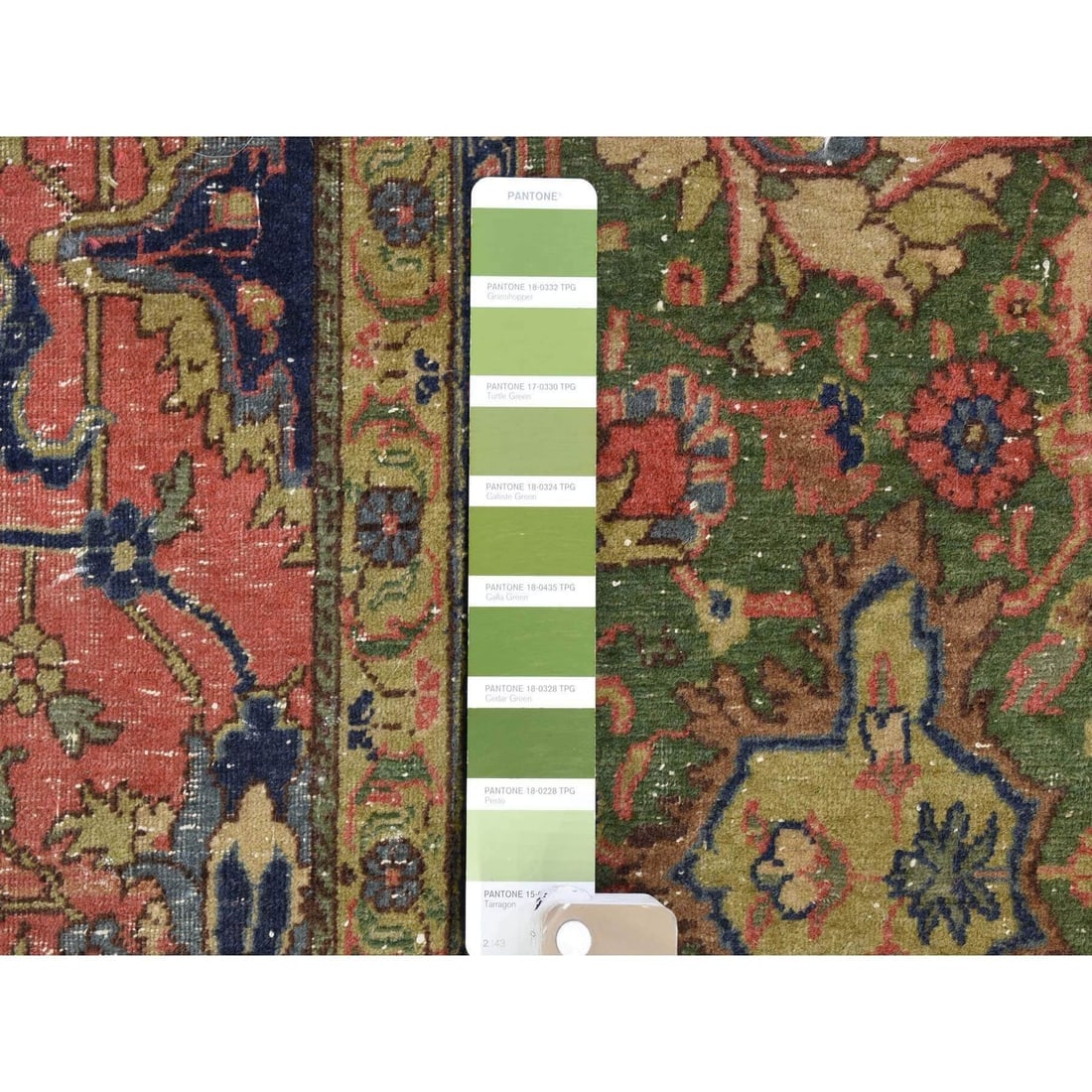 Pink Hand Knotted Antique Turkish Sivas Worn and Distressed, Wool Rug - 6
