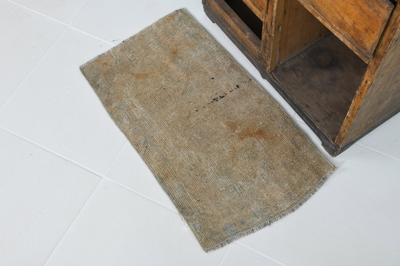 1'4'' x 2'5'' Vintage Wool Runner Rug - 19284 - 4