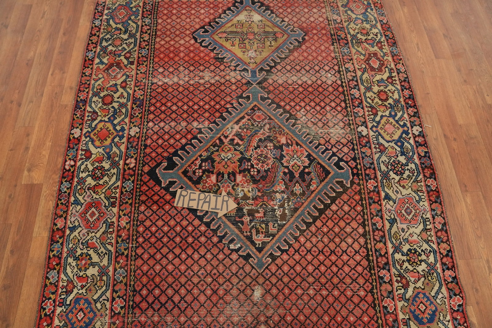 Antique Vegetable Dye Malayer Persian Area Rug 5x13 - 14