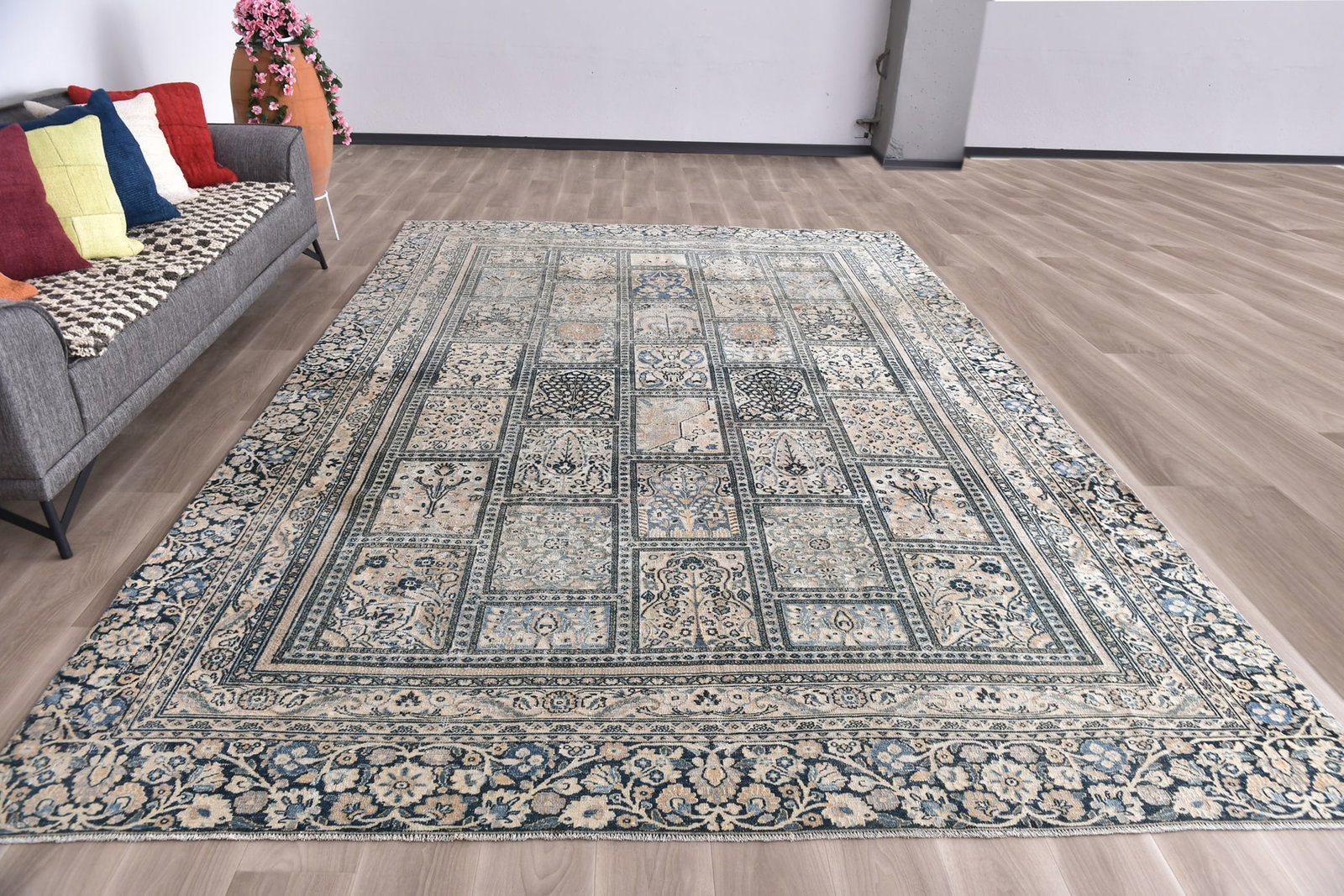 8'8'' x 12'7'' Unique Handmade Vintage Rug - 24943 - 3
