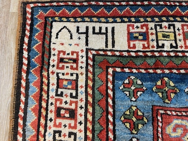 Dated Antique Karachof Kazak Caucasian Rug-5141 - 5