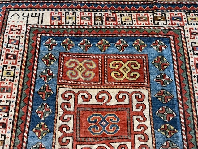Dated Antique Karachof Kazak Caucasian Rug-5141 - 6