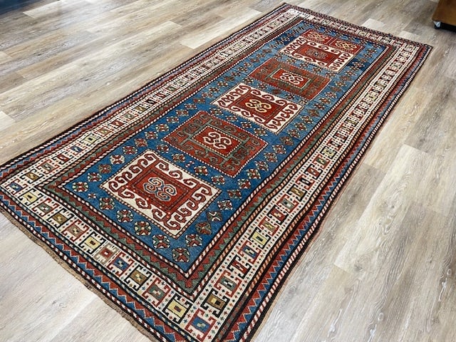 Dated Antique Karachof Kazak Caucasian Rug-5141 - 8