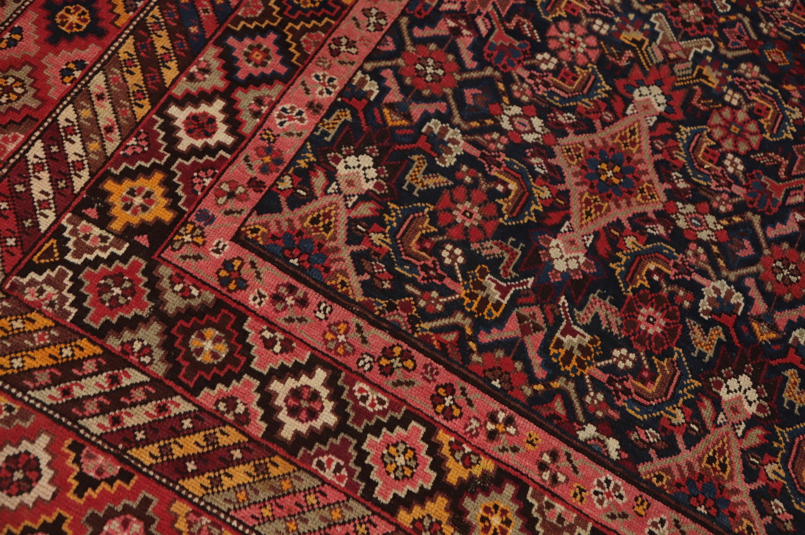 Pre-1900 Antique Kazak Vegetable Dye Large Rug 7x15 - 7