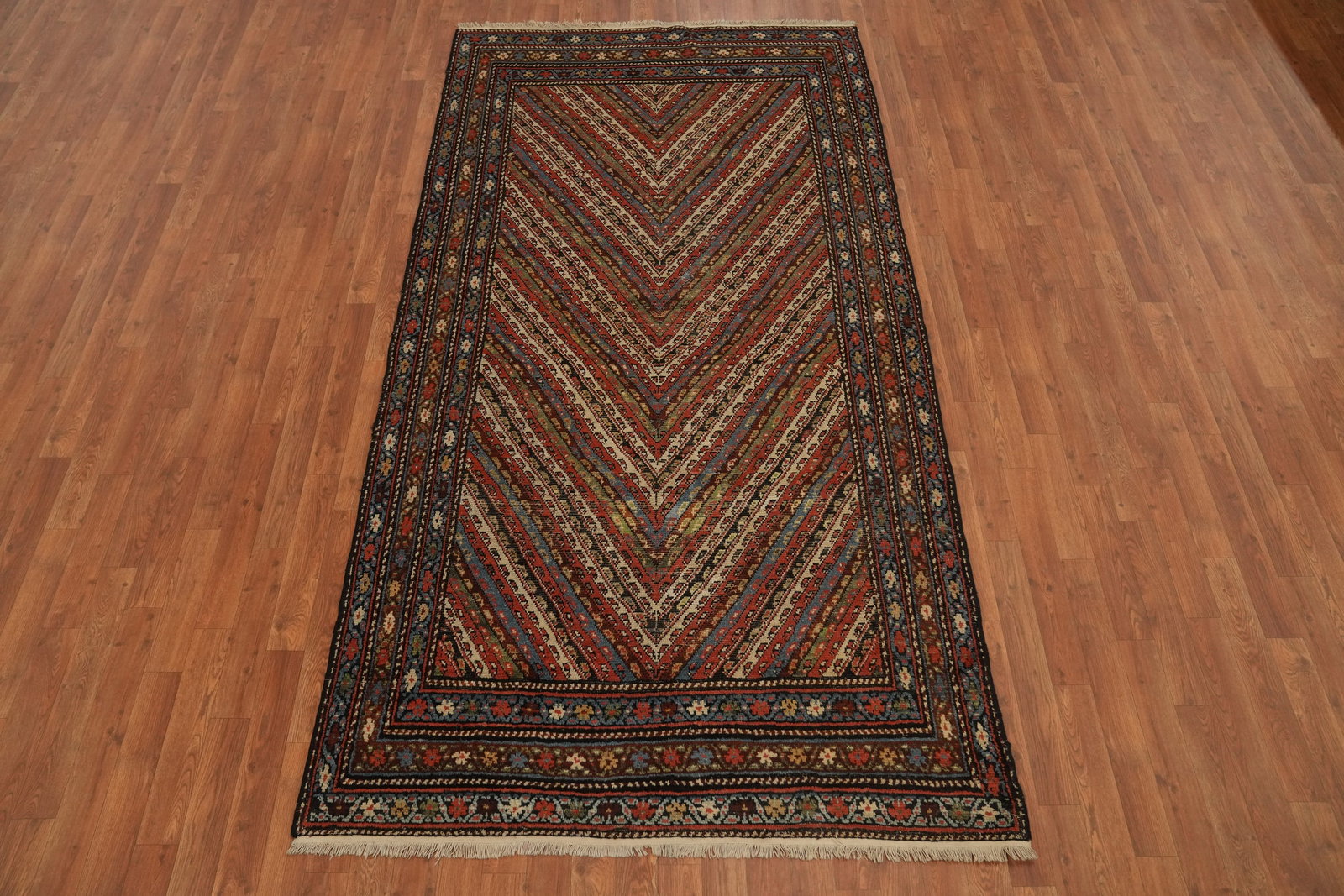 Pre-1900 Antique Vegetable Dye Bakhtiari Persian Rug 5x9 - 4