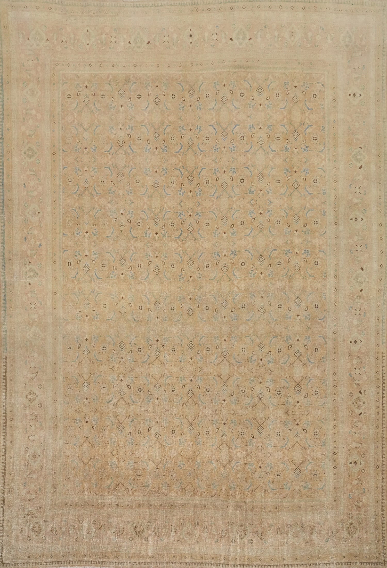 Antique Vegetable Dye Mahal Persian Area Rug 10x13: Title: Antique Vegetable Dye Mahal Persian Area Rug 10x13 Description:A Beautiful Genuine Iran ( Persia ) Mahal rug is Hand Knotted by skillful weavers in Iran ( Persia ) with