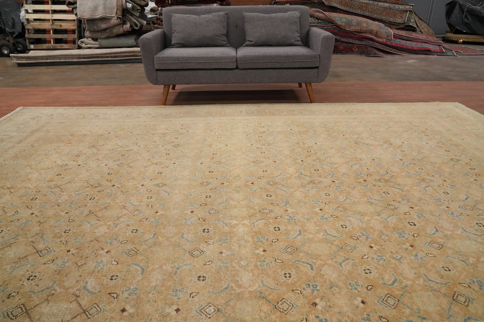 Antique Vegetable Dye Mahal Persian Area Rug 10x13 - 3